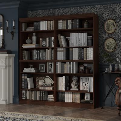 "Palace Imports Premium Solid European Oak Tall Open Modular 12-Shelf Bookcase, 64"" W x 71.5"" H"