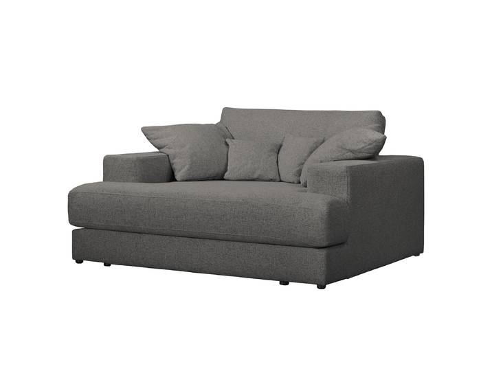 XXL-Sessel Schwarz Webstoff Hevi 175 x 65 x 170cm