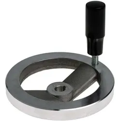 RS PRO, Zubehör Befestigungstechnik, Alu-Handrad 2 Speichen 125mm
