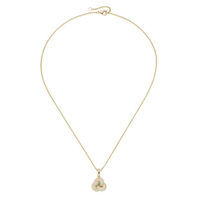 Kette mit Anhänger SMART JEWEL "Anhänger mit Zirkonia und Zierstein, Silber 925", grün, Halsketten, Damen, 45cm, Silber 925 (Sterlingsilber)