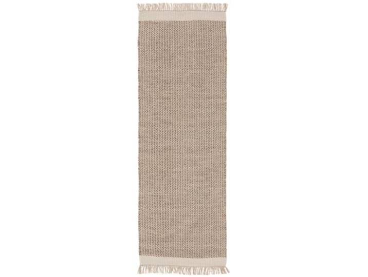 benuta Tapis en pure laine Kim - Beige - 80 x 250 cm - Coton - Laine - Chemin de couloir & style : Ikat\, Hygge & Cozy - Minimaliste - Facile d'entretien pour salon\, chambre à coucher\, couloir