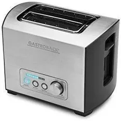 Gastroback Rowlett Design Pro 2, Toaster, Schwarz, Silber