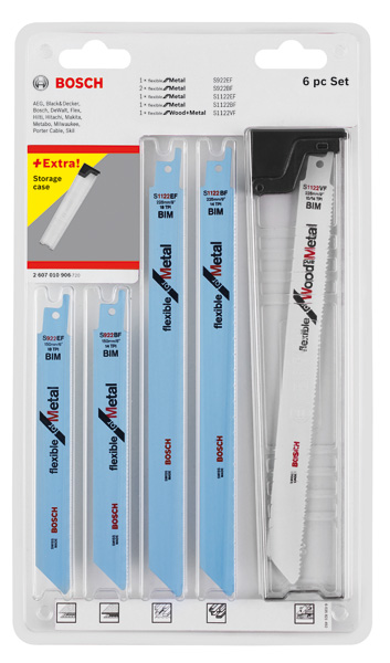 Bosch 6-tlg. Säbelsägeblatt-Set, Wood and Metal 2607010906