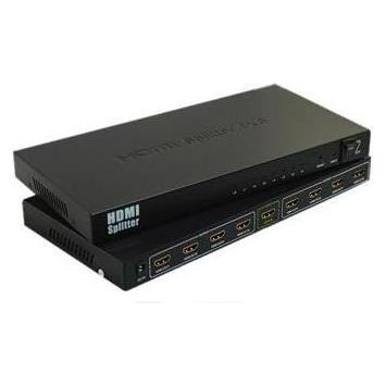 PremiumCord HDMI splitter 1-8 portů kovový s napájecím adaptérem, 4K, 1080p, 3D (khsplit8b)