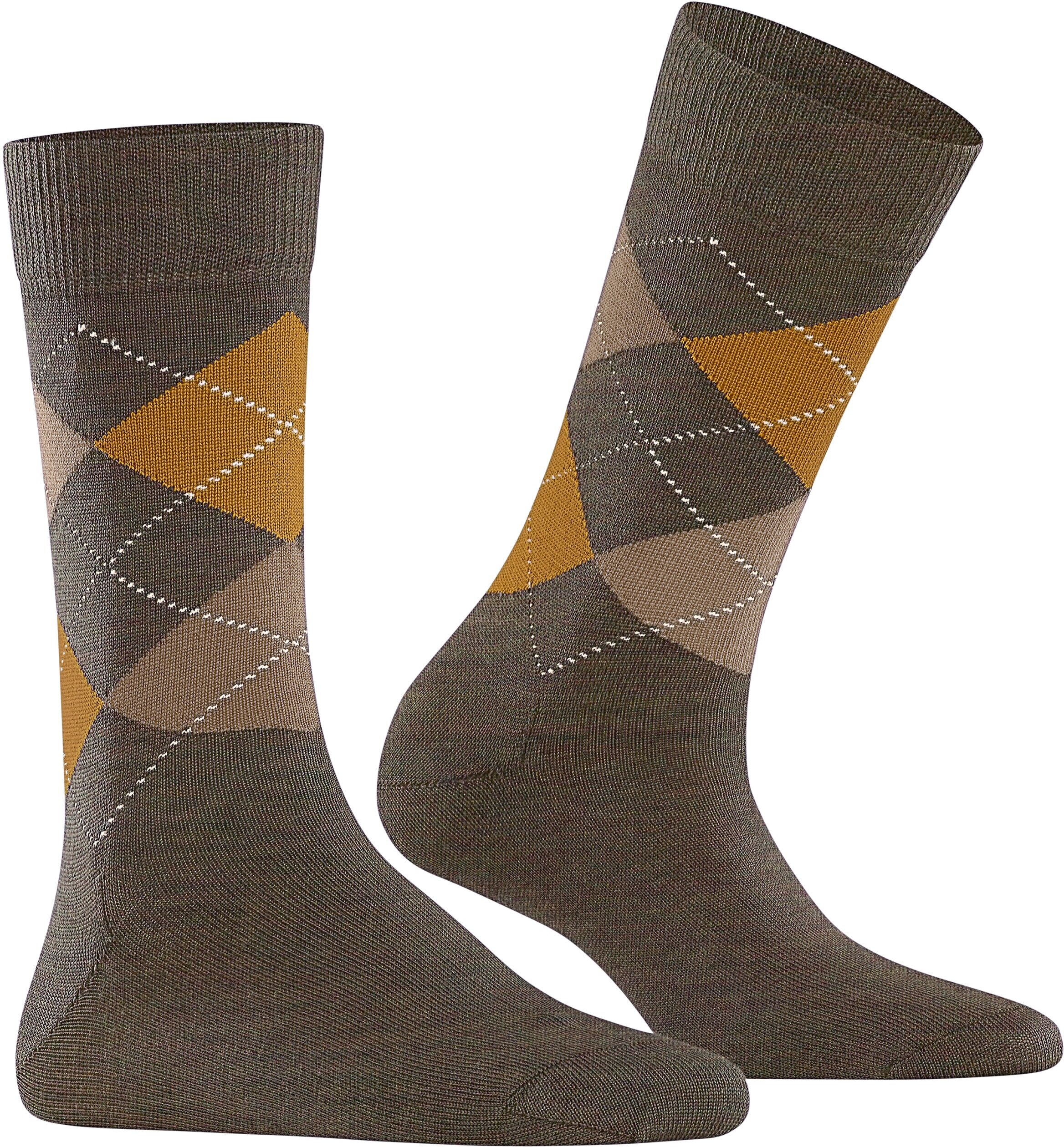 Socken BURLINGTON "Melange Marylebone", Damen, Gr. 36-41, grün (amber gree (7590)), Obermaterial: 63% Schurwolle WV. 37% Polyamid PA., glatt, Socken Socken