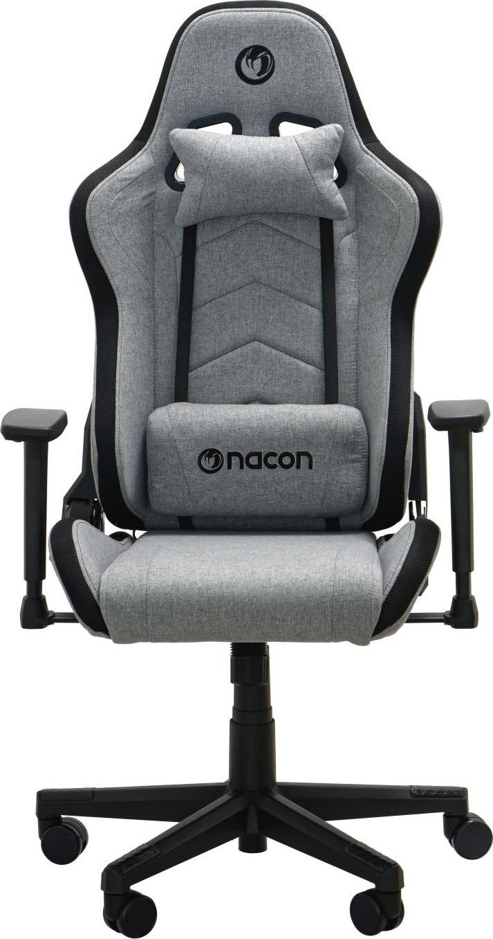 NACON PCCH-675-RGB Videospiel-Stuhl Gaming-Sessel Gepolsterter Sitz Grau