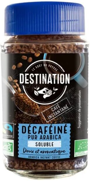 Destination Café Instantâneo Descafeinado Solúvel Bio 100g