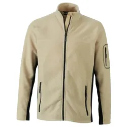 Fleecejacke "JN842" - L - stone/black