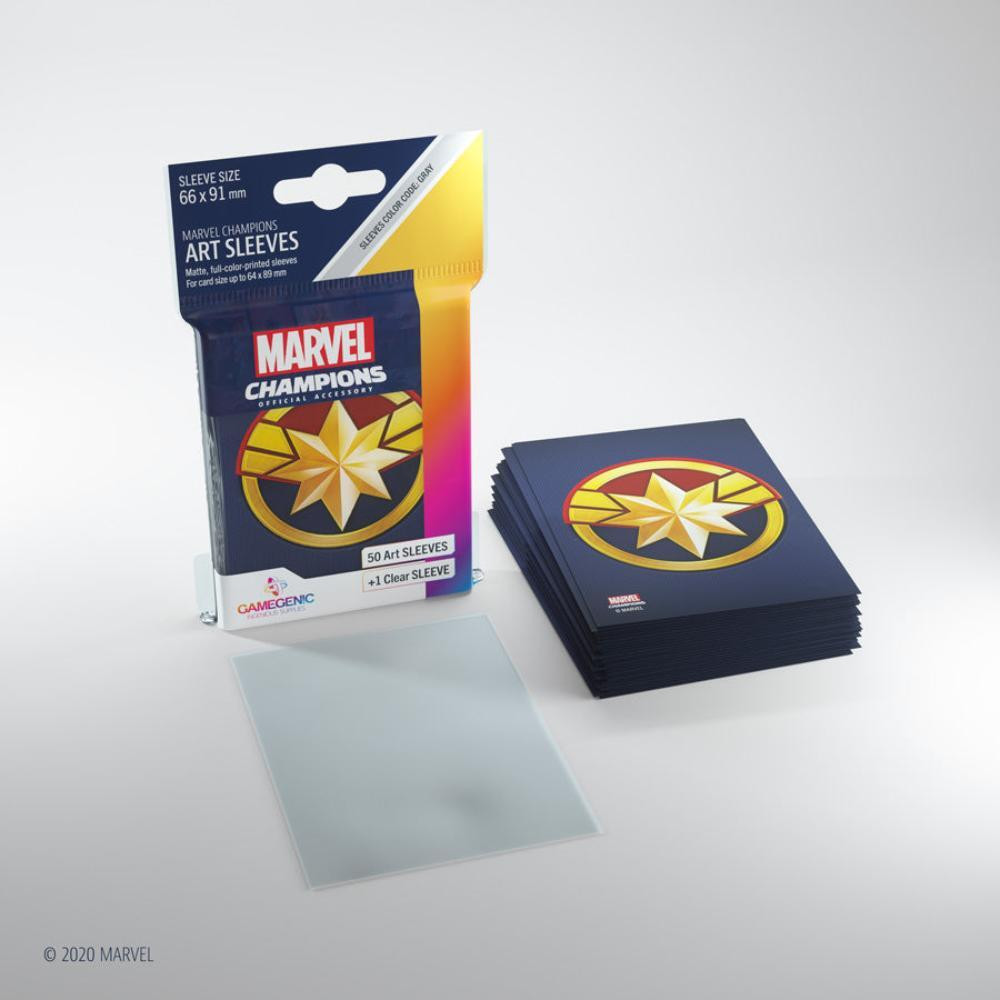 Gamegenic Marvel Champions beschermhoezen - Captain Marvel