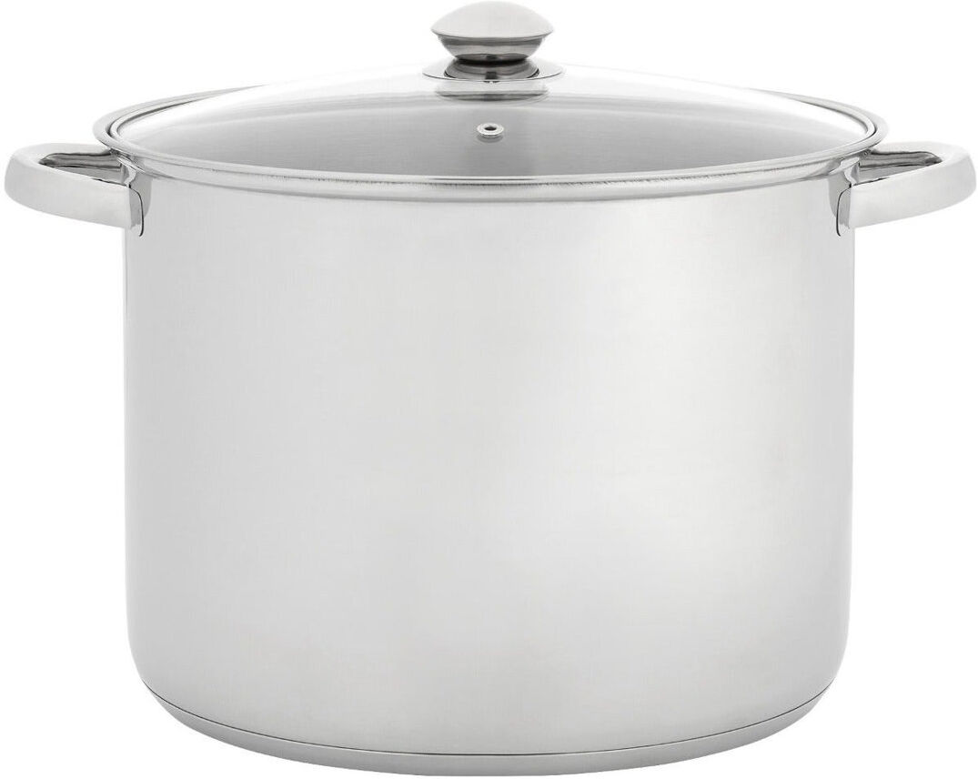 Judge Essentials, 28cm Glass Lid Stockpot, 13L Polished Steel 13 quarts