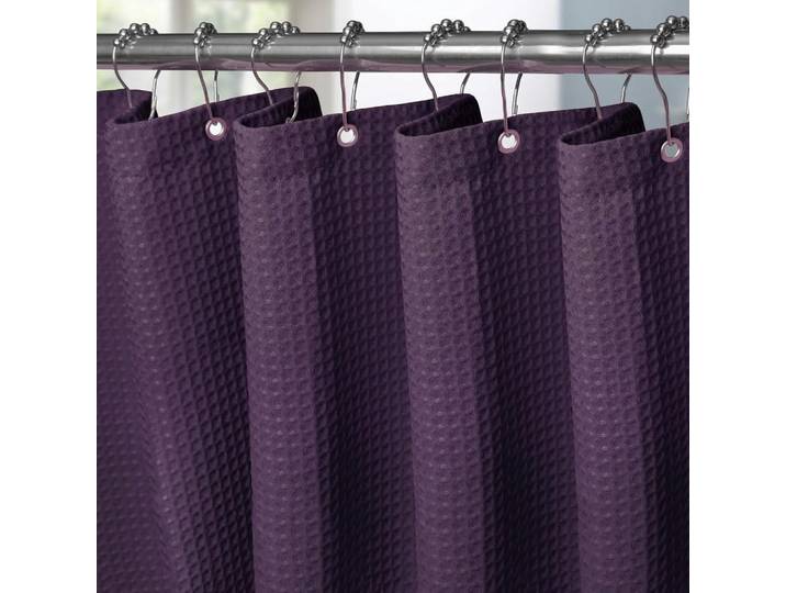 Duschvorhang Waffelstoff 182 x 182 cm Lila, 182x182 cm, Heimtextilien, Badtextilien, Duschvorhänge
