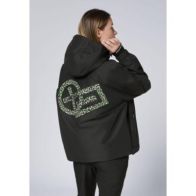 Outdoorjacke CHIEMSEE, Damen, Gr. M (38/40), schwarz (schwarz beauty), 100% Polyester, Jacken Outdoorjacke