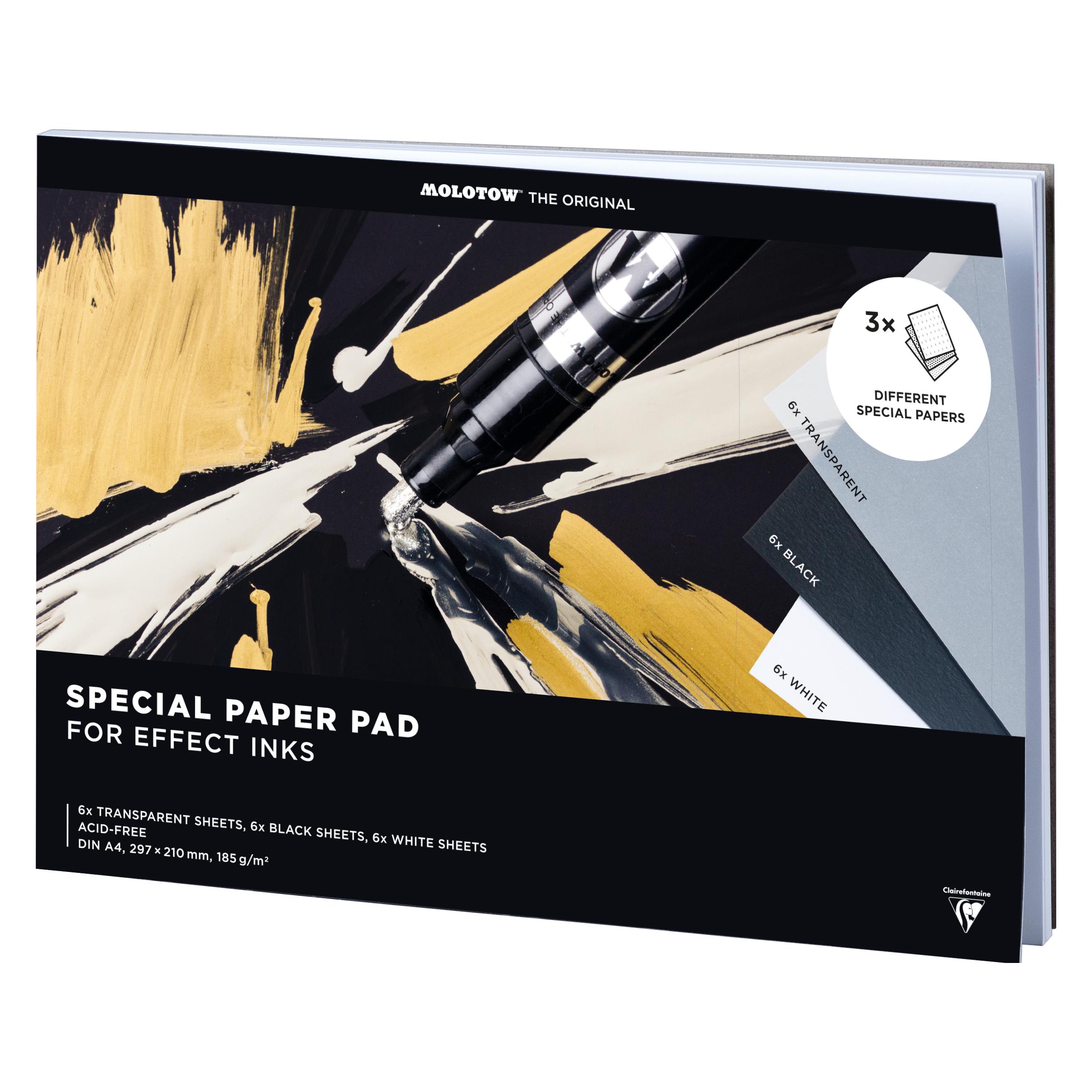 Molotow Spezialpapier-Zeichenblock Effekt Papier Pad A4 (A4, Blanko) (MO801219)