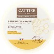 Cattier Beurre de Karité Parfum Miel Visage Corps Cheveux Bio 100 g - Pot 100 g