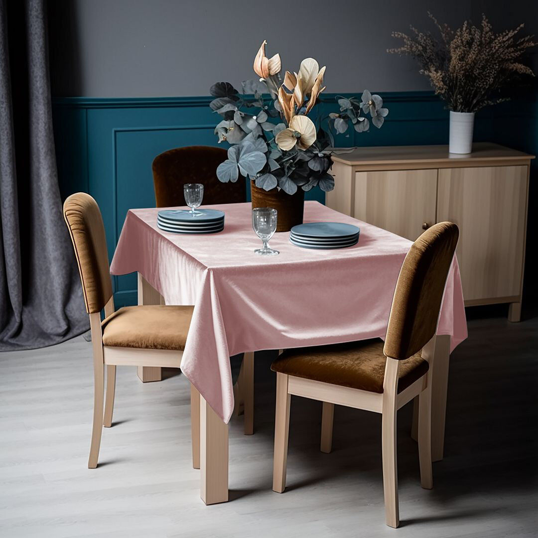 Lilijan Home & Curtain Round Solid Colour Tablecloth Flamingo