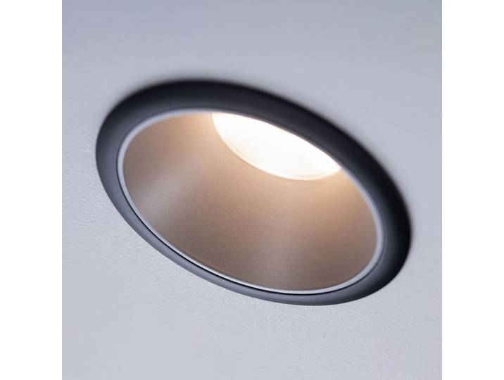 Ensemble de 3 spots LED Cole argent/noir à intensité variable - Paulmann - Couloir - Moderne - Métal - À ampoule unique