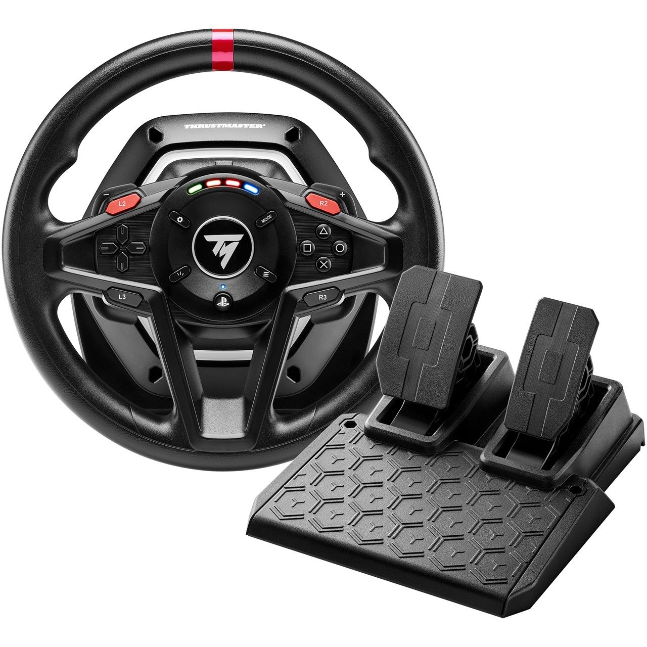 ThrustMaster T128 Lenkrad- und Pedale-Set - kabelgebunden - für PC, Sony PlayStation 4, Sony PlayStation 5