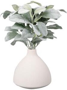 Flora Bunda Faux Sage Arrangement in Matte Ceramic Vase