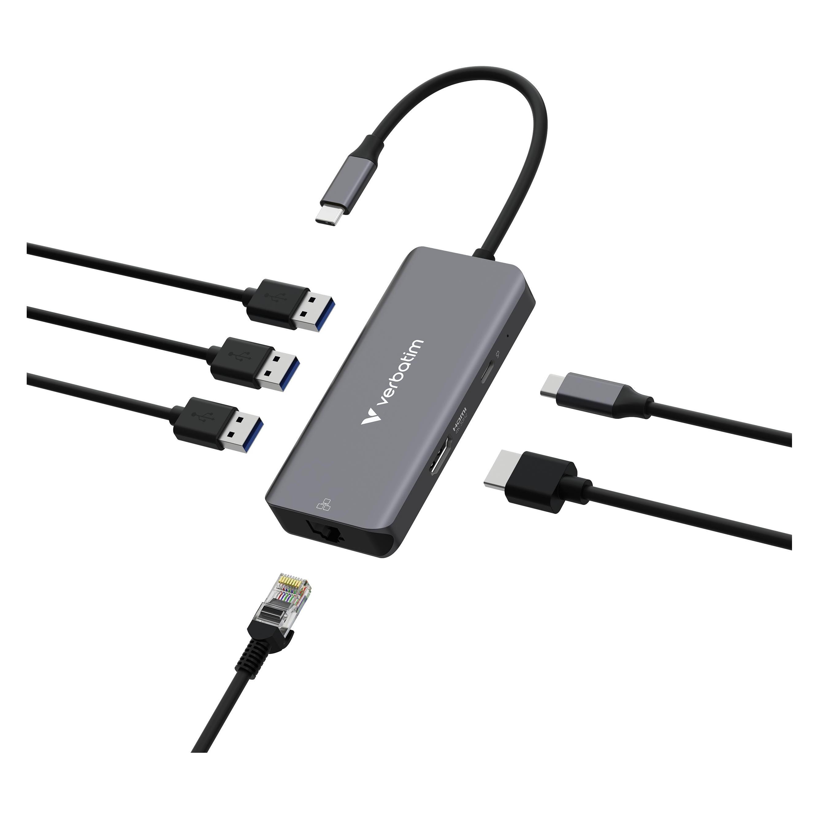 Verbatim Multiport Hub (USB-C, 5 Ports) (32157)