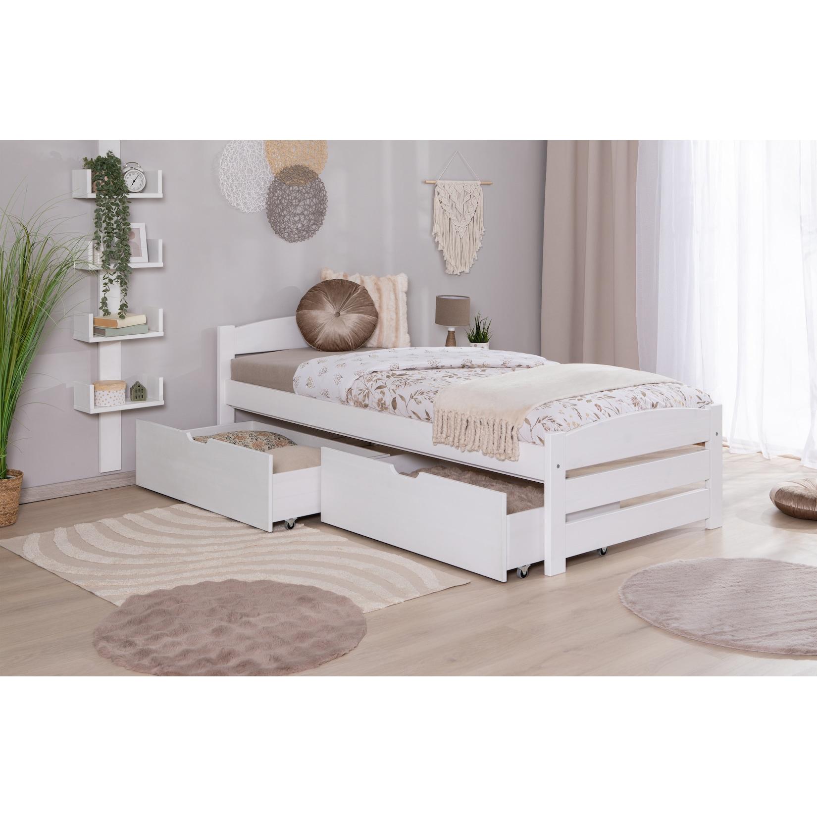 TiCAA Stauraumbett Seniorenbett „Loni“, Funktionsbett, Seniorenzimmer