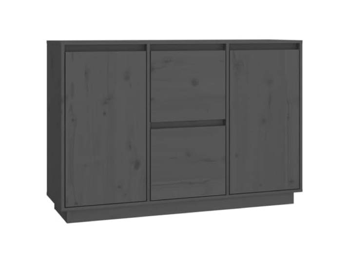 GHVBNMF Sideboard Grau 111x34x75 cm Massivholz Kiefer Beistellschrank Rustikaler Anrichteschrank aus Kiefern-Massivholz mit viel Stauraum für Wohnzimmer, Flur und Esszimmer.