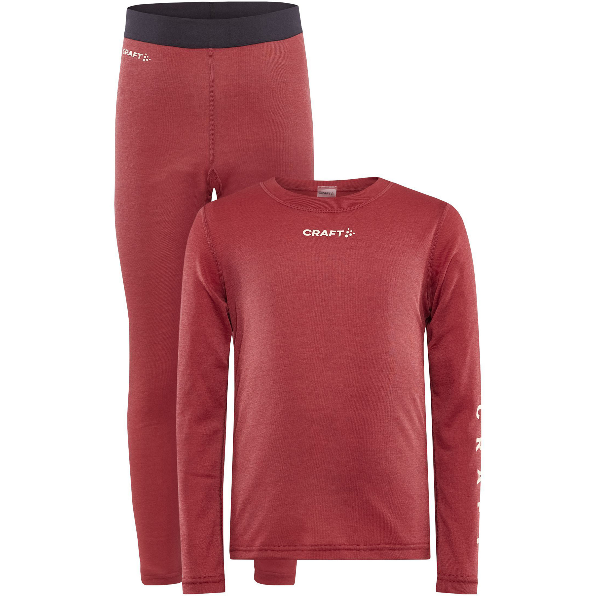 Craft Core Warm Baselayer Set Kinder Skiunterwäsche rot Größe 146 Skifahren Atmungsaktiv