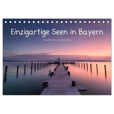 Einzigartige Seen in Bayern (Tischkalender 2027 DIN A5 quer), CALVENDO Monatskalender