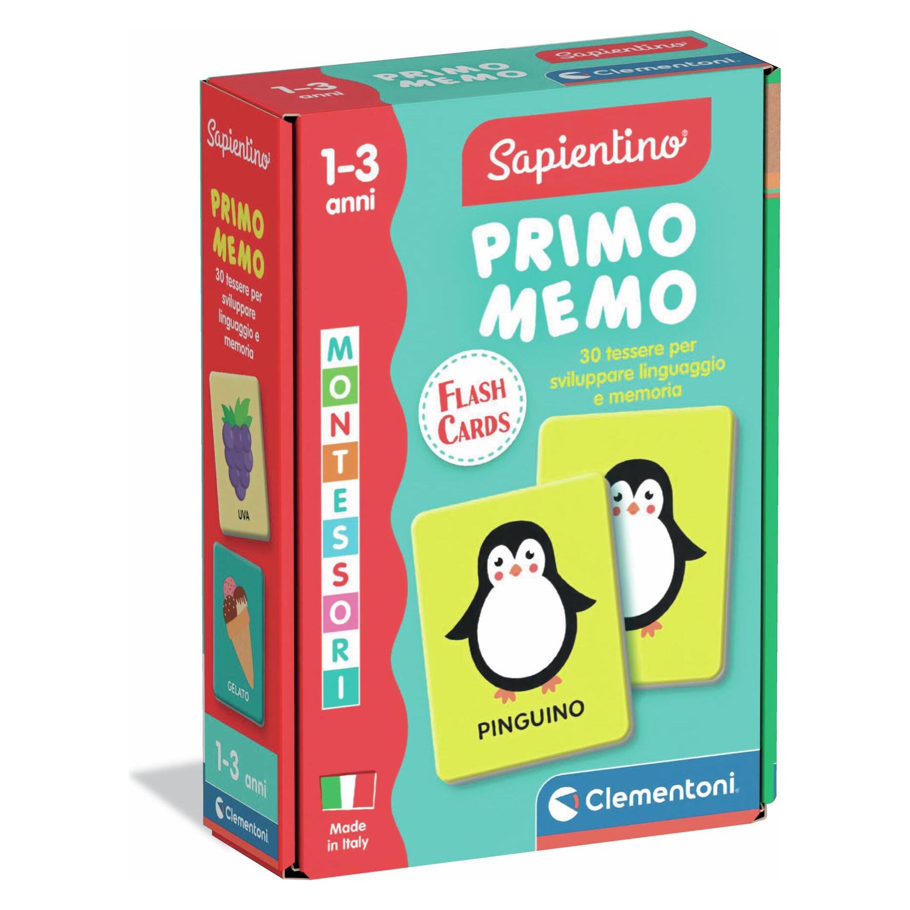 Clementoni Flashcards Primo Memo (Italienisch, 1 - 4 Spieler) (56496391)