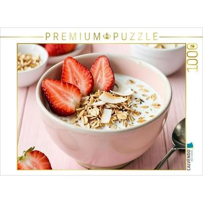 CALVENDO Puzzle Müsli Stillleben - Erdbeersüße und Kokosduft | 1000 Teile Lege-Größe 64x48cm Foto-Puzzle für glückliche Stunden