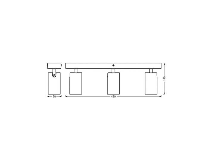 OSRAM Deckenstrahler OCTAGON schwarz 3-flg. GU10-LED 927 dim OCTAGON, dimmbar, schwarz, für Wohn- / Esszimmer, Metall, Modern