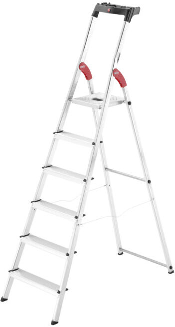 Hailo L60 StandardLine, escabeau de sécurité en aluminium, 6 marches (8160607)