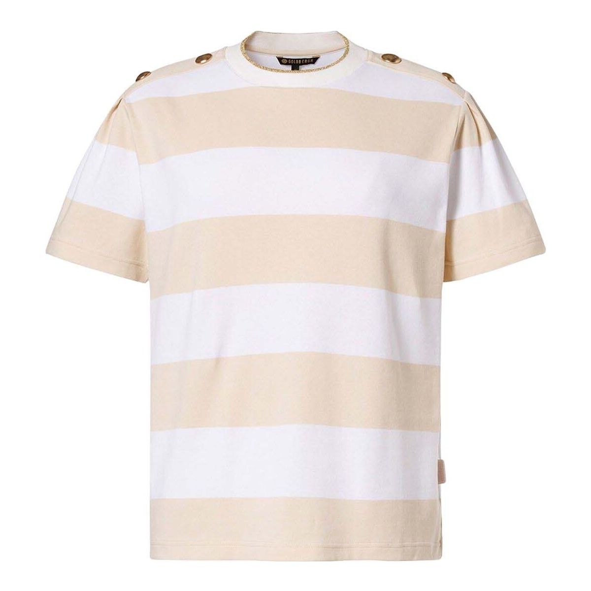 Goldbergh Lido Short Sleeve top champange/white (8384) S GB37310261-8384-S