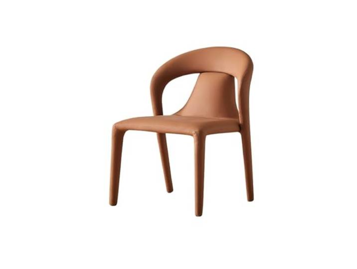 Xumh2024-3 Küchenstuhl Moderne Esszimmerstühle aus Kunstleder, Küchen- und, Akzentstühle ohne Armlehnen for Küche Wohnzimmer(Orange)