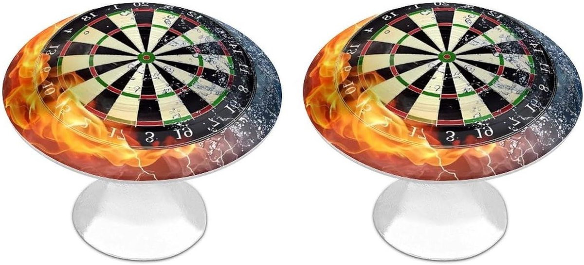 Ronde kastknoppen in roestvrij staal, zilver, 28 x 28 mm