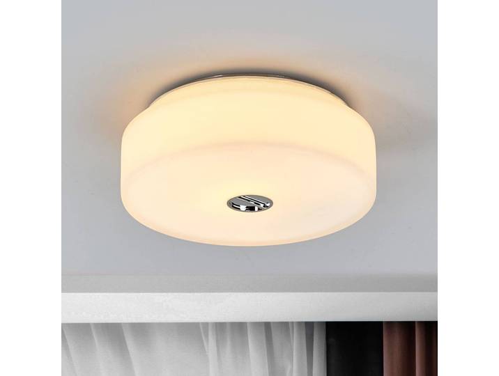 FLOS Designer Deckenleuchte MINI, dimmbar, weiß / opal, für Badezimmer, Glas, Design, Wandlampe