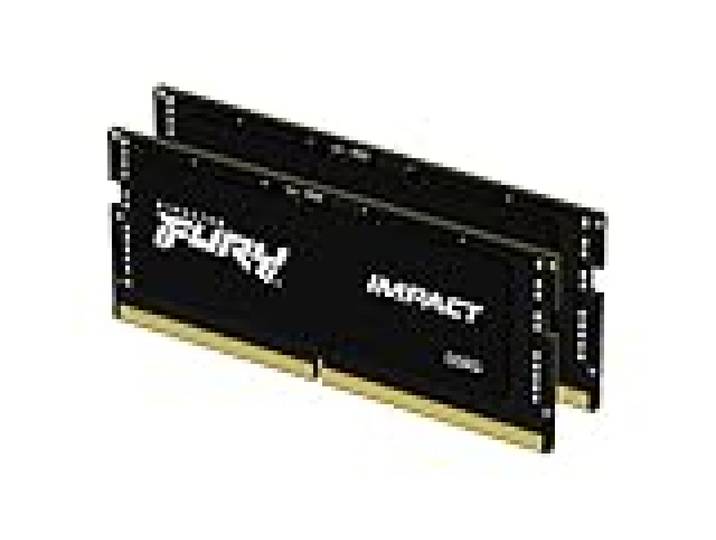 Kingston FURY Impact 16Go (2x8Go) 4800MT,S DDR5 CL38 SODIMM Mémoire d’ordinateur Portable de Gamer Kit de 2 - KF548S38IBK2-16