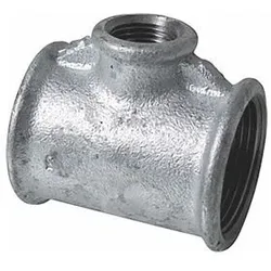 Temperguss Fitting verzinkt T-Stück reduziert 1" x 1 1/4" x 1"