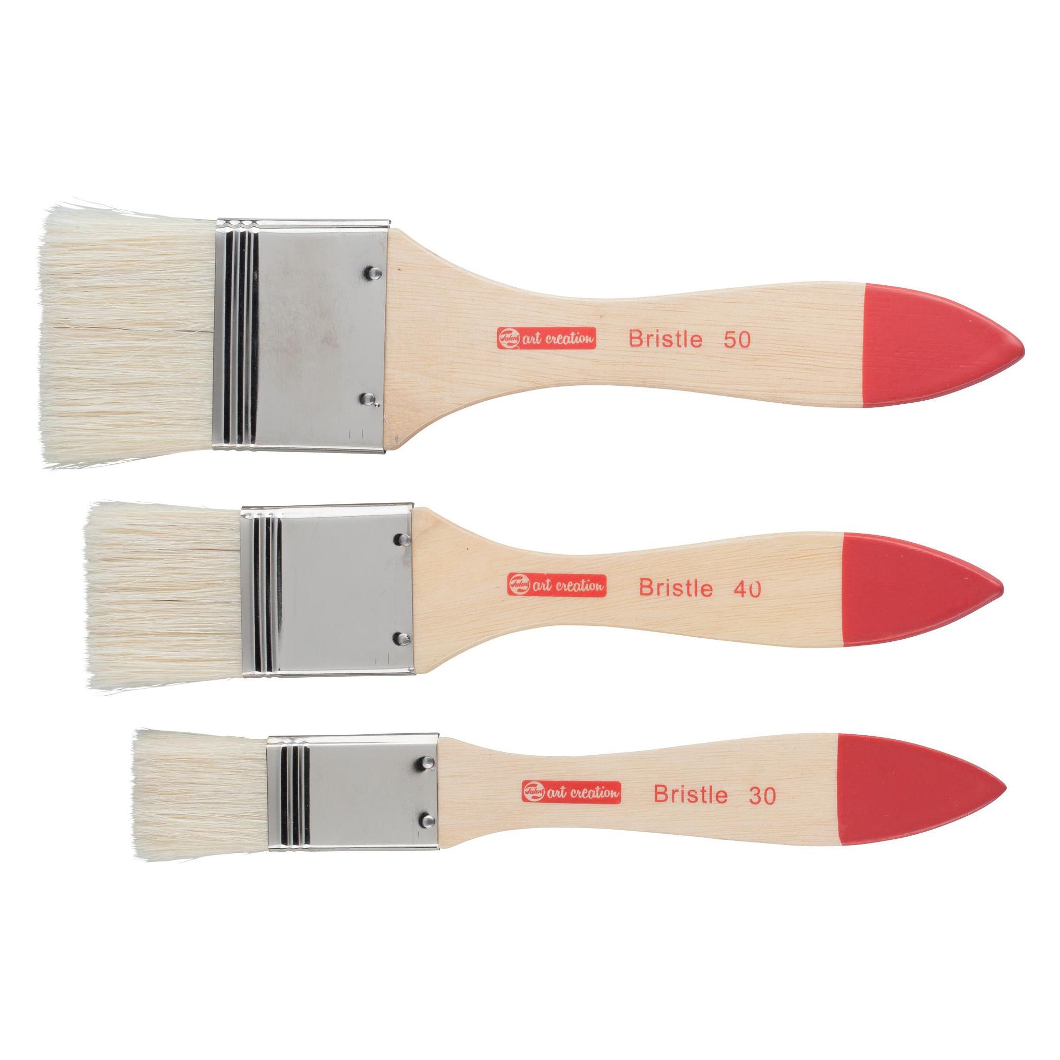 Talens Oil & acrylic brush set hog bristle | 3 spalter brushes (9099210M)