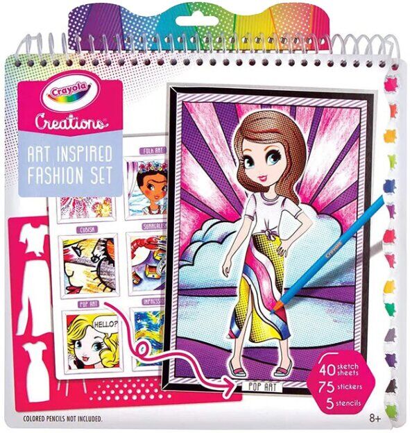 BRINQUEDO CRAYOLA ALBUM ARTE E MODA