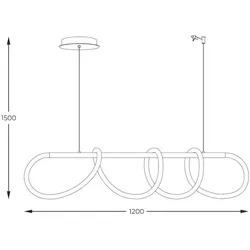 Zuma Line 003064-026625 LED Pendelleuchte BALBO integrierte LED-Quelle