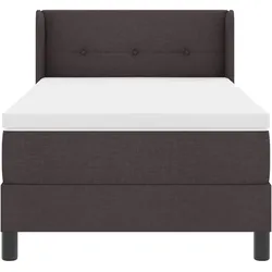 vidaXL Boxspringbett mit Kopfteil Dunkelbraun 200 x 80 cm Stoff