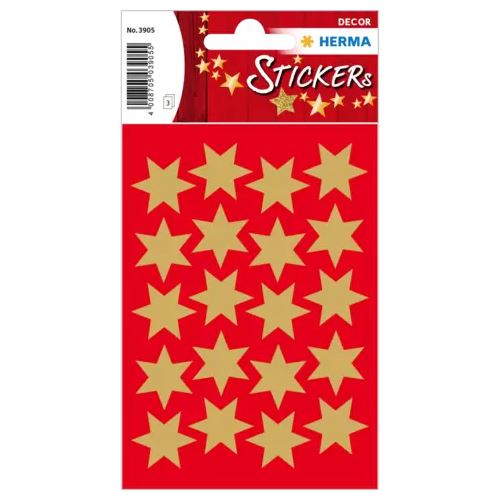 HERMA Aufkleber 3905 Sterne, gold, 60 Etiketten
