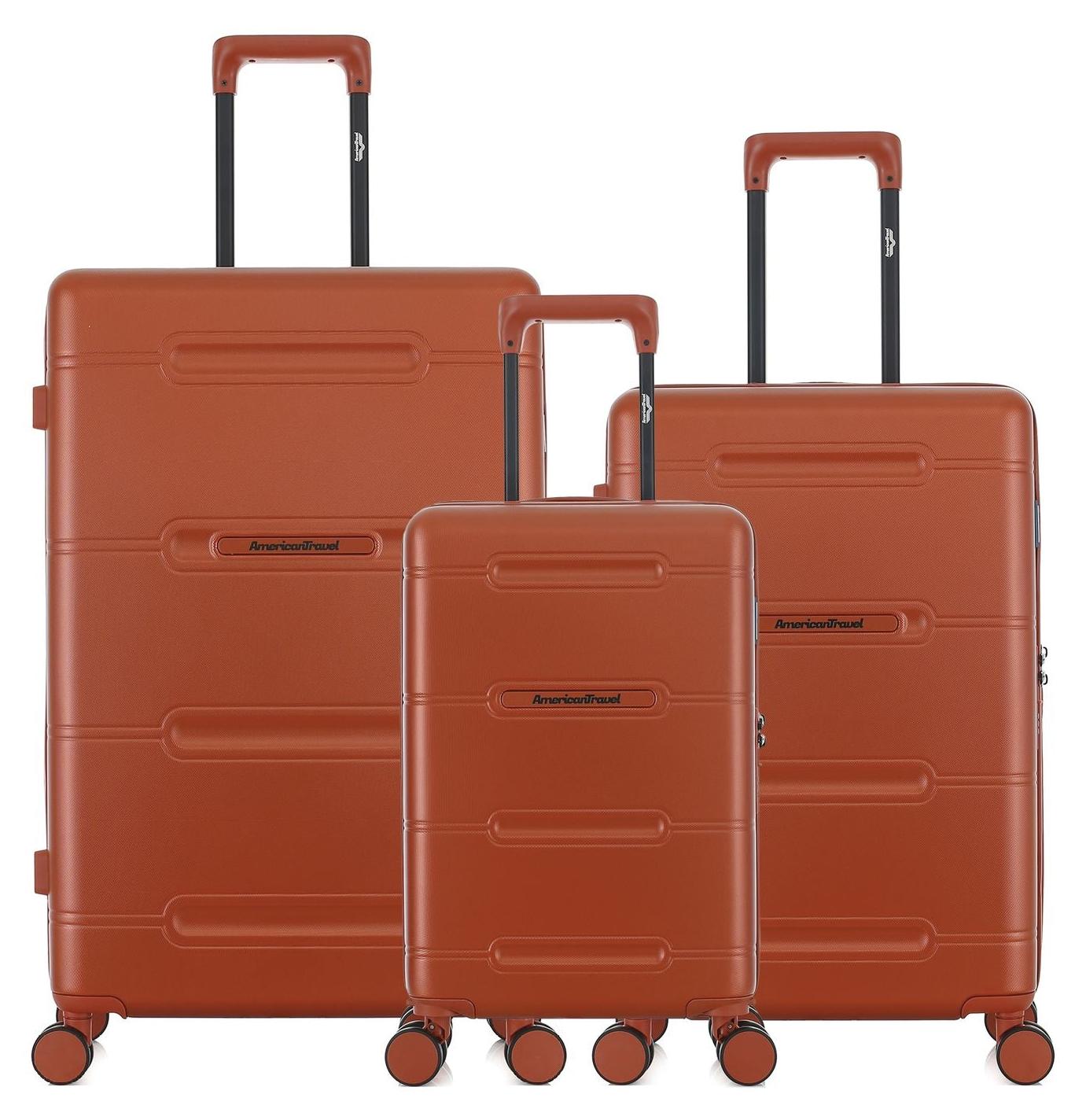 AMERICAN TRAVEL - 3ER-SET - Großes Reisegepäck, Wochenendkoffer und Handgepäck XS CLEVELAND