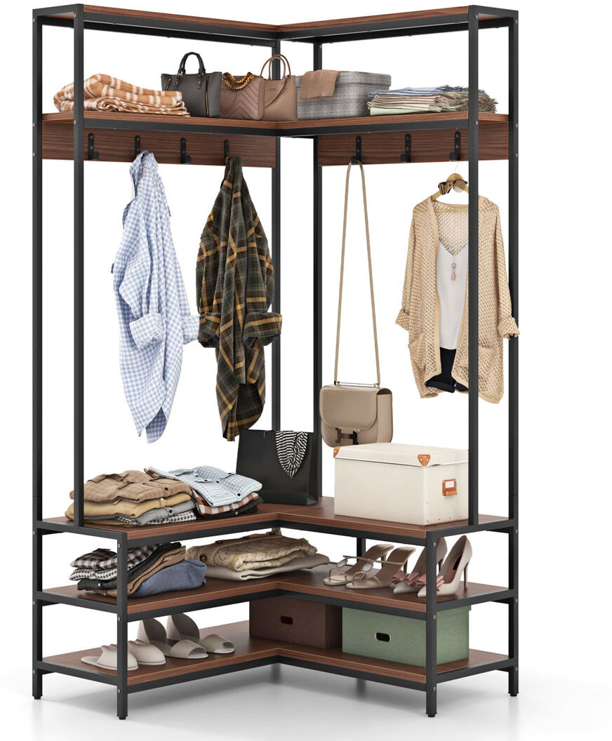Rio 90cm Clothing Rack Brown/Black