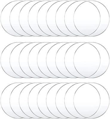 Inspire Essentials Clear Acrylic Ornament Blanks Round Disc DIY Craft Circles For Custom Decor 7 10 Pcs