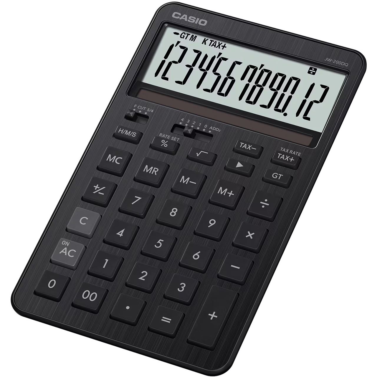 CASIO JW-200DQ-BK Taschenrechner eisenschwarz