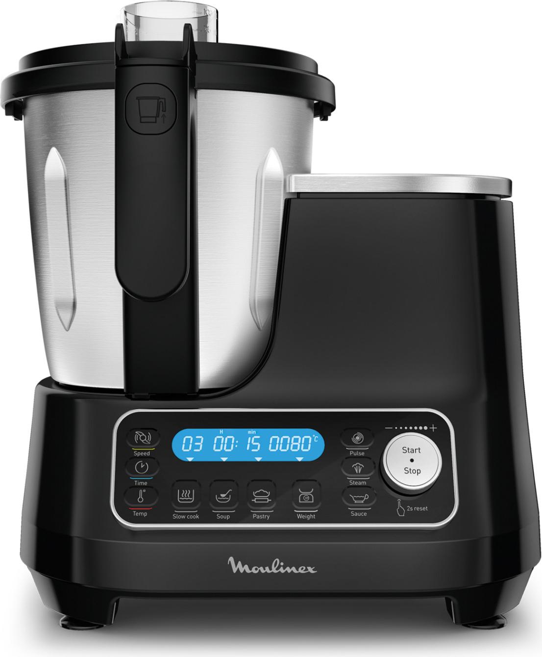 Moulinex HF4568, 3,6 l, 120 °C, 4500 RPM, Dampf, Schwarz, Edelstahl