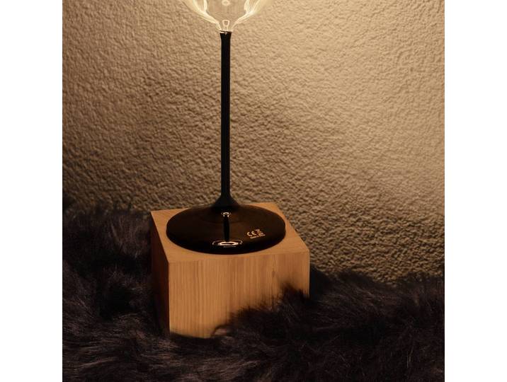 Tafellamp Cozy, hout licht, Woon-/ Eetkamer, Hout, tafellamp