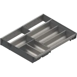 Blum Orga-Line Besteckeinsatz Facheinteilung Set ZSI.XXXKI4, NL 500mm, grau, Besteckkasten, Grau
