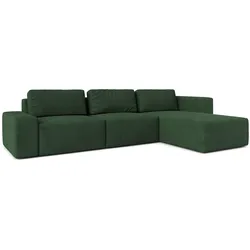 ECKSOFA L Form Arkleton Dunkelgrün 360/180/93 cm Rechts Bequem & Modern